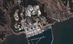 Foto aérea da central nuclear de Fukushima